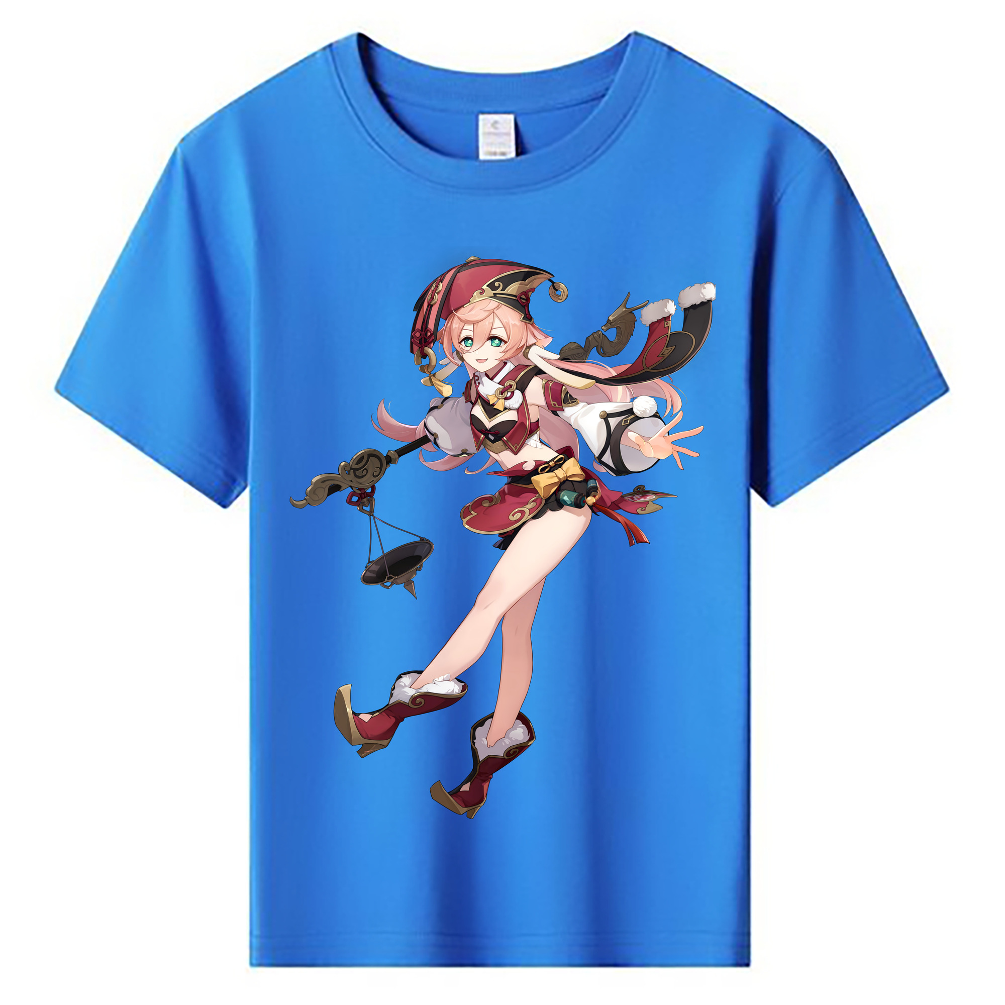 げんし神 ヤンフェイ genshin Yanfei 綿100％キッズTシャツ（フロントプリント）